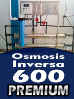 Purificadoras de agua con osmosis inversa de 600 garrafones PREMIUM