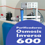 Purificadoras de agua con osmosis inversa de 600 garrafones